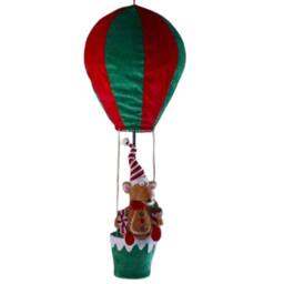 Samuel Alexander Red & Green Razza Rat Hot Air Balloon Hanging Christmas Decoration - thumbnail 4