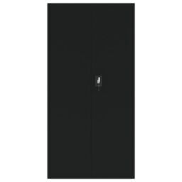 Berkfield Home File Cabinet Black 90x40x180 cm Steel - Size: 90 x 40 x 180 cm - thumbnail 3