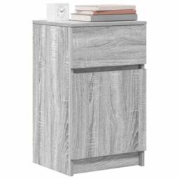 Berkfield Home Bedside Cabinet Grey Sonoma 39x35x65 cm Engineered Wood - Size: 39 x 35 x 65 cm - thumbnail 4