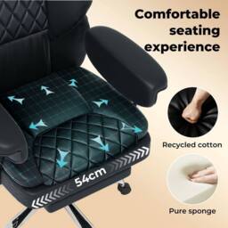 FORGEVIO Executive Office Chair Ergonomic High Back Spring Cushion in Black - thumbnail 6