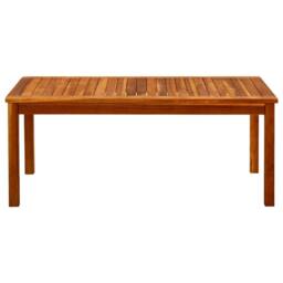 Berkfield Home Garden Coffee Table 110x60x45 cm Solid Acacia Wood in Brown - Size: 110 x 60 x 45 cm