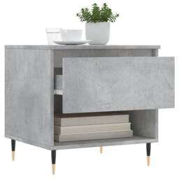 Berkfield Home Modern Coffee Tables 2 pcs Concrete Grey 50x46x50 cm Engineered Wood - Size: 50 x 46 x 50 cm - thumbnail 4
