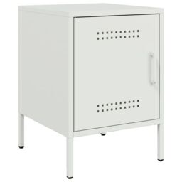Berkfield Home Bedside Cabinet White 36x39x50.5 cm Steel - thumbnail 2