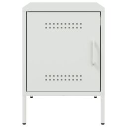 Berkfield Home Bedside Cabinet White 36x39x50.5 cm Steel - thumbnail 6