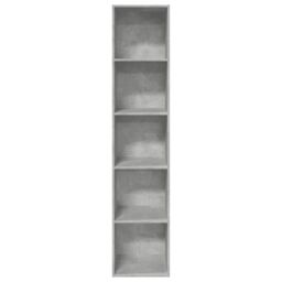 Berkfield Home Bookcase Concrete Grey 40x30x189 cm Engineered Wood - Size: 40 x 30 x 189 cm - thumbnail 4