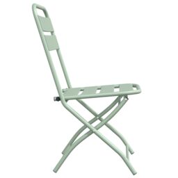 Berkfield Home Folding Garden Chairs 2 pcs Light Mint 42x52x82 cm Powder-coated Steel in Green - Size: 42 x 52 x 82 cm - thumbnail 6