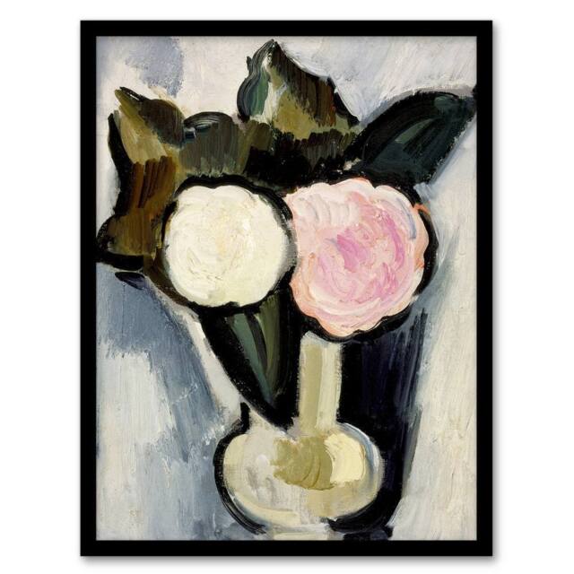 "Artery8 Pink & White Flowers in a Vase Hartley Framed Wall Art Print - Size: W12"" x H16""" - image 1