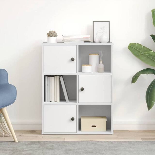 Berkfield Home Durable Bookcase White 60x24x76.5 cm Engineered Wood - image 1