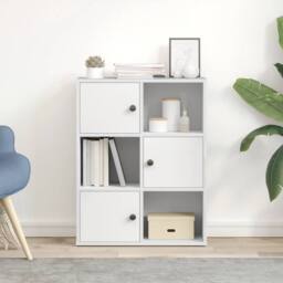 Berkfield Home Durable Bookcase White 60x24x76.5 cm Engineered Wood - thumbnail 1