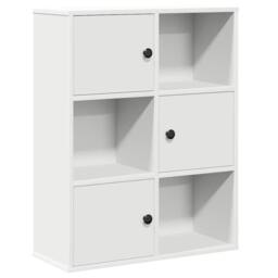 Berkfield Home Durable Bookcase White 60x24x76.5 cm Engineered Wood - thumbnail 3