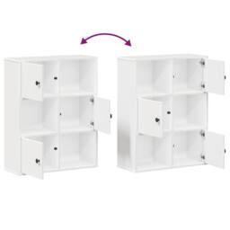 Berkfield Home Durable Bookcase White 60x24x76.5 cm Engineered Wood - thumbnail 8
