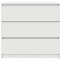 Berkfield Home Sideboard White 80x35x76 cm Engineered Wood - Size: 80 x 35 x 76 cm - thumbnail 6