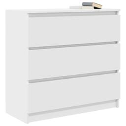 Berkfield Home Sideboard White 80x35x76 cm Engineered Wood - Size: 80 x 35 x 76 cm - thumbnail 4