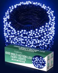 Globrite Blue White Fairy Lights 100m 1000LED String Lights for Indoor & Outdoor Decoration