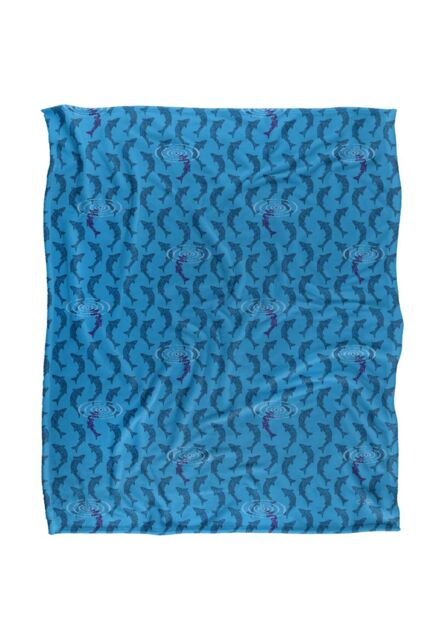JQ Licensing Trout Rise Fishing Pattern Silky Touch Super Soft Throw Blanket 152 X 127 cm in White - image 1