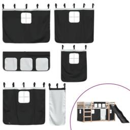 Berkfield Home Elegant Bunk Bed without Mattress with Slide White & Black 80x200 cm - thumbnail 5