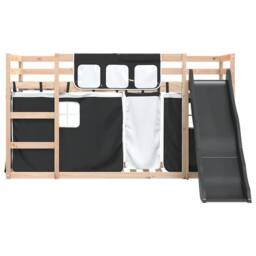 Berkfield Home Elegant Bunk Bed without Mattress with Slide White & Black 80x200 cm - thumbnail 7