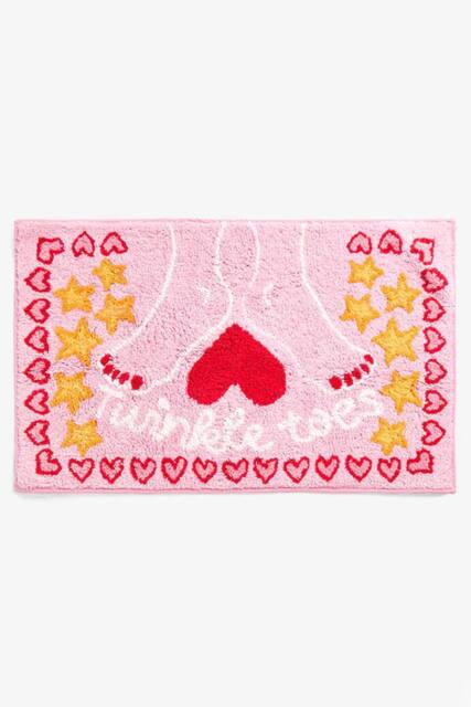 Cath Kidston Pink Twinkle Toes Slogan Bath Mat - Size: 100 cm diameter - image 1