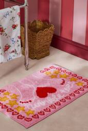 Cath Kidston Pink Twinkle Toes Slogan Bath Mat - Size: 100 cm diameter - thumbnail 2