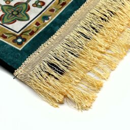 Nicoman Velvet Prayer Mat 120cm x 70cm in Blue - Size: 70 cm x 120 cm - thumbnail 5