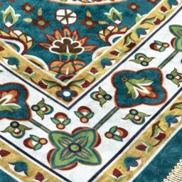 Nicoman Velvet Prayer Mat 120cm x 70cm in Blue - Size: 70 cm x 120 cm - thumbnail 4