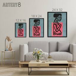 "Artery8 Die Brucke Artist Group Exhibition Kirchner Black Framed Canvas Art in Blue - Size: W18"" x H24""" - thumbnail 4