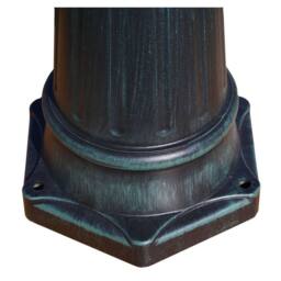Berkfield Home Garden Light Post 2-arms 215 cm Dark Green/Black Aluminium in Green - thumbnail 6