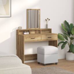 Berkfield Home Dressing Table with Drawers - Artisan Oak, 100x41x140 cm in Brown - Size: 100 x 41 x 140 cm - thumbnail 4