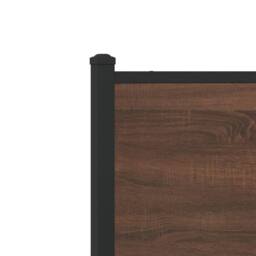 Berkfield Home Metal Bed Frame without Mattress Brown Oak 137x190 cm - thumbnail 9