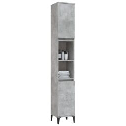 Berkfield Home Bathroom Cabinet Concrete Grey 30x30x190 cm Engineered Wood - Size: 30 x 30 x 190 cm - thumbnail 5