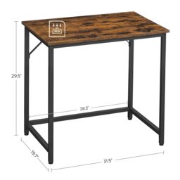 Wyld and Coco Small Home Office Desk in Brown - thumbnail 3