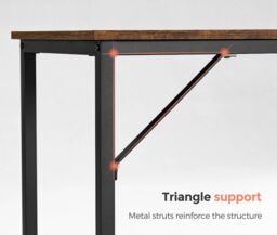 Wyld and Coco Small Home Office Desk in Brown - thumbnail 5