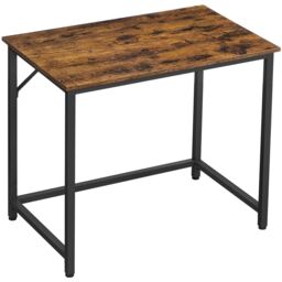Wyld and Coco Small Home Office Desk in Brown - thumbnail 7