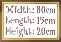 SPOT ON DEALZ 80cm Oak Floating Wall Shelf White Metal Frame Display Shelf in Light Oak - thumbnail 5