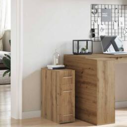 Berkfield Home Apothecary Cabinet Artisan Oak 20x45.5x60 cm Engineered Wood in Brown - thumbnail 4