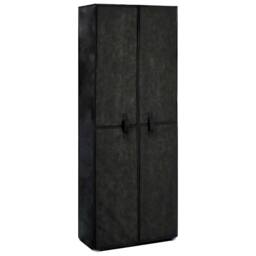 Berkfield Home Shoe Cabinet Black 60x30x166 cm Fabric - Size: 60 x 30 x 166 cm - thumbnail 2