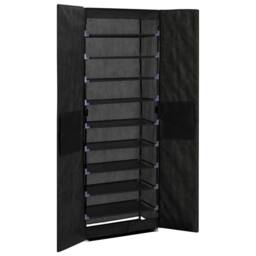 Berkfield Home Shoe Cabinet Black 60x30x166 cm Fabric - Size: 60 x 30 x 166 cm - thumbnail 4