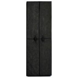 Berkfield Home Shoe Cabinet Black 60x30x166 cm Fabric - Size: 60 x 30 x 166 cm - thumbnail 3