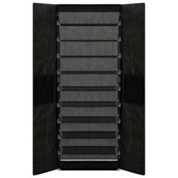 Berkfield Home Shoe Cabinet Black 60x30x166 cm Fabric - Size: 60 x 30 x 166 cm - thumbnail 5
