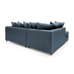Abakus Direct Darcy Corner Sofa Left Hand Facing in Smart Linen Fabric in Teal - thumbnail 6