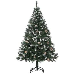 STILVORA Snow-Flocked Christmas Tree with Pine Cones in Green - thumbnail 5