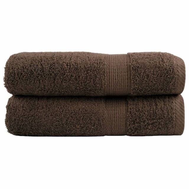 Berkfield Home Premium Hand Towels SOLUND 2pcs Brown 50x100cm 600gsm - image 1