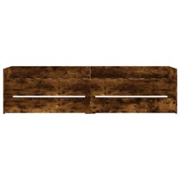 Berkfield Home Bed Frame without Mattress Smoked Oak 75x190 cm Small Single in Brown - thumbnail 6