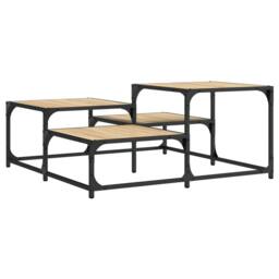 Berkfield Home Coffee Table Sonoma Oak 87.5x87.5x40 cm Engineered Wood in Brown - thumbnail 1