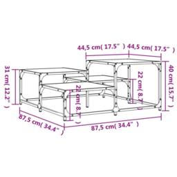 Berkfield Home Coffee Table Sonoma Oak 87.5x87.5x40 cm Engineered Wood in Brown - thumbnail 9