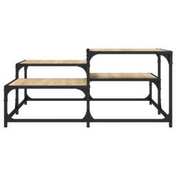 Berkfield Home Coffee Table Sonoma Oak 87.5x87.5x40 cm Engineered Wood in Brown - thumbnail 4