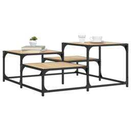 Berkfield Home Coffee Table Sonoma Oak 87.5x87.5x40 cm Engineered Wood in Brown - thumbnail 2