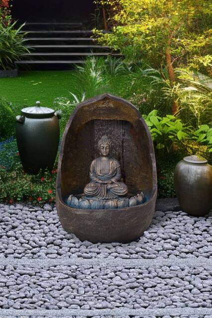 Living and Home Solar-Powered Water Fountain Outdoor Gardening Decor