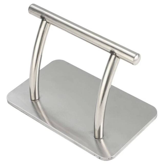 KORVIXA NEW Stainless Steel Footrest Foot Rest Barbers Hairdresser Tattoo in Silver - Size: 0.6m2 - image 1
