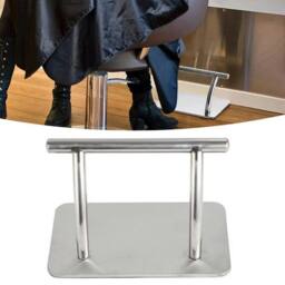 KORVIXA NEW Stainless Steel Footrest Foot Rest Barbers Hairdresser Tattoo in Silver - Size: 0.6m2 - thumbnail 5